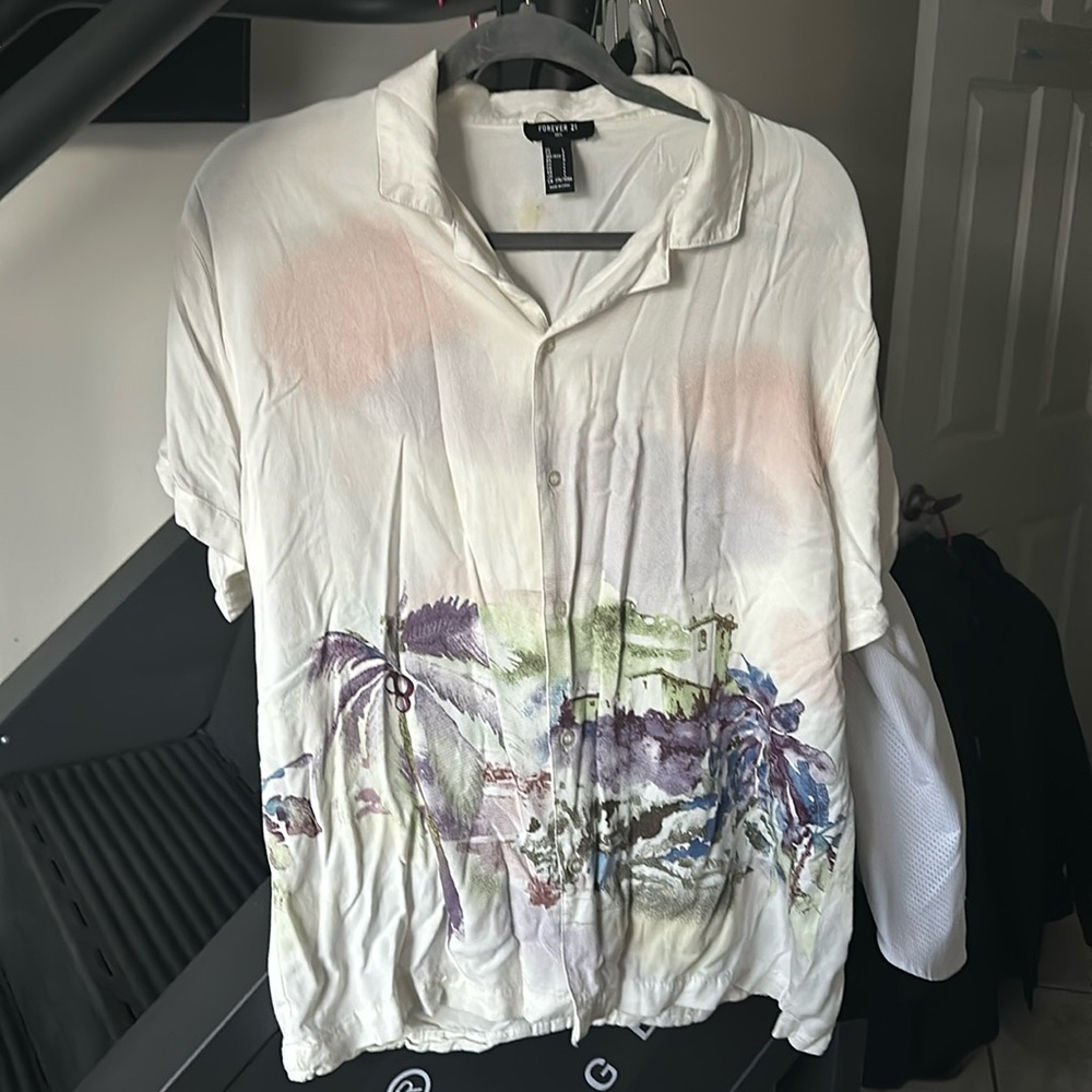 Mens Beach & Haiwaian Dress/Casual Hanging out beach Large short sleeve